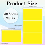 STARLIBOO Removable Colored Labels Stickers, 3X5 Inch Removable Large Label Stickers for Moving Boxes and Storage Bins- Waterproof- Tear Resistant (Yellow)