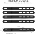 Donruby 24Pcs Silicone Cable Ties - Reusable & Washable with Locking Buckles, Adjustable Fastening Cable Management Straps, Multi-Purpose High Elasticity Cord Organizer (Black)