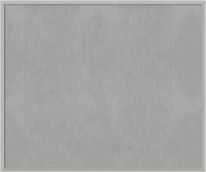 Amanti Art Silver Framed Magnetic Board 42x50 Oversize Vision Board for use with Magnets, 100% Metal Sheet to Display Items as Office Decor or for Home Organization in mudroom, Kitchen or Kids Room