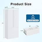 PEUKC 2-Drawer Metal File Cabinet, Lateral Vertical Filing Cabinets for Home Office, Locking File Cabinet with Storage Shelves, Legal/Letter/A4 Size (White, Assemble Required)