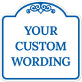 Custom Decorative Sign, Personalized Metal Sign for Business, Driveway, Home, Airbnb, Office Door Plaque, White Background 18x18 Inches, ACM, Fade Resistant, Made in USA