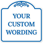 Custom Decorative Sign, Personalized Metal Sign for Business, Driveway, Home, Airbnb, Office Door Plaque, White Background, 12x12 Inches, ACM, Fade Resistant, Made in USA by Sigo Signs