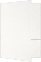 LUXPaper 9" x 12" Presentation Folders | Two Pocket | White Linen | 100lb. Cover | 10 Qty