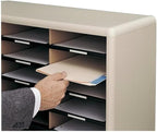 Scranton & Co 72 Compartments Commercial Grade Steel Shell Flat Files Organizer in Black