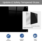 Gooderboard Glass Magnetic Black Board - 48 x36 Inches Frameless Dry Erase Blackboard for Wall, Wall Mounted Glass Board, Writing Board for Office, Meetings and Schools