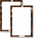 SXboxing Sticky Notes 4X6 Inches, 2 Pack Large Cute Self-Stick Pads, Bright Funny Memo Pads Easy to Stick for Home, Office Retro Brown Cowhide