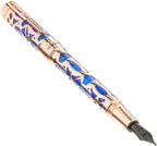 Conklin Endura Deco Crest Fountain Pen in Blue, Stub Nib, Premium Writing Instrument