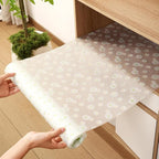 Daisy Flower Shelf Liner for Kitchen Cabinets, Non-Adhesive Drawer Liners, Non-Slip Refrigerator Mat, Washable EVA Cabinet Liner for Pantry, Fridge, Closet, Cupboard, 17.7" x 20 FT
