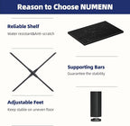 NUMENN 6-Tier Bookshelf Triple Column Bookcase with 17 Adjustable Open Display Shelves, Modern Book Shelves，Rustic Industrial Style Bookshelves for Bedroom, Living Room and Home Office, Black