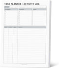 Task Planner & Tracker 8.5 x 11 Tear-Off 70 Sheet Planner Pad – Project Organizer with Time Log, Top Priority, Follow-Up – Notepad for Home & Office (White, Classic, 1 Pack)