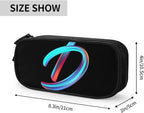 Pazacon Cute Initial Pencil Case for Kids Students, Large Capacity Pencil Pouch for Boys Girls, Letter Design Pencil Box Pen Bag Office Stationery Organizer, Rainbow Letter D