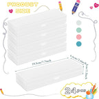 Fainne 24 Pcs Plastic Pencil Case Bulk Pencil Boxes Plastic Stationery Case Frosted Pen Box Pen Holder with Hinged Lid Snap Closure for Office(Single Layer,White,7.68 x 2.6 x 1.18 Inch)