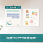ViVin Super Sticky Easel Pad, 25 x 30 Inches Flip Chart Paper for Teachers, Large Self Stick Easel Paper, Teacher Anchor Chart, 30 Sheets/Pad, 4 Pads/Pack