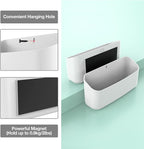 MoKo Magnetic Dry Erase Marker Holder, Widen Magnetic Marker Pen Storage for Whiteboard, Refrigerator, Locker, Laundry Storage Basket Lint Holder Bin for Dryer, Washing Machine, White