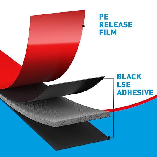 EMITEVER Double Sided Tape Heavy Duty, Tesa Adhesive Mounting Tape Waterproof, 0.59IN x 27FT Strong Acrylic Foam Tape for Walls, Automotive, Home Office Decor