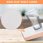 WochiTV Shelf Liner for Cabinets, Drawer Non Adhesive Non Slip Foam Mat for Kitchen, Pantry, Bathroom, Cupboard, Garage, Closet, Shelves, Drawer, Tool Box, White 11.8 x 118 inches
