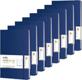 ViVin Lined Journal Notebooks for Work, 192 Pages, Medium 5.5 x 8.3 inch, College Ruled, A5 Hardcover Journaling Notebooks for Writing, 8 Pack Bulk,Navy Blue