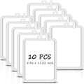 Outus 10 Pcs Dry Erase Mini White Boards Bulk 8.5 x 11'' Small Magnetic Whiteboard Double Sided Colored Writing Boards for Kids Students Locker Fridge(White)