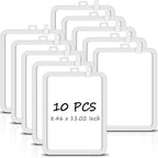 Outus 10 Pcs Dry Erase Mini White Boards Bulk 8.5 x 11'' Small Magnetic Whiteboard Double Sided Colored Writing Boards for Kids Students Locker Fridge(White)