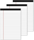 Aidunmis 3 Pack Small Legal Pads 5x8 White Notepads Paper Tablets 5x8 Legal Pad 80 GSM Lined Note Pads of Paper 5x8 College Ruled Writing Pads 30 Sheets/Pad, 25 Lines Note Pads for School, Office