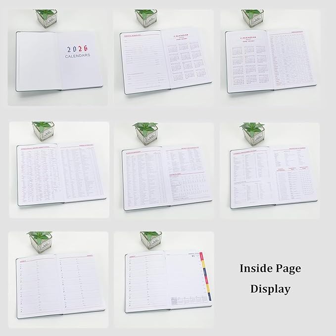 Custom Personalized 2026 A5 Planner - Customizable with Logo/Photo/Text | Soft PU Leather Cover, Monthly/Daily/Academic Weekly Pages & Calendar for School, Black