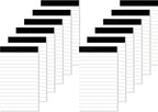 Nichela 12 Pack Small Notepad, 3 x 5 Inch Ultra Quality Note Pads, Server Lined Papers and Desk Notepads for Office Supplies, Writing and Memo pads 30 Sheets Each