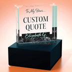 Custom Acrylic Sign Personalized, Custom Desk Name Plate, 18 Styles, (4"x4"), With Gift Box, USA Made by Acryluxe. (Holman)