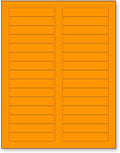 NextDayLabels 8-1/2 x 11 Neon Color High Light Fluorescent Labels for Laser & Inkjet Printer (Orange Fluorescent, 2/3" x 3-7/16" - 30 Per Page | 750 Labels)