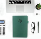 KUMEER Check Register – Elegant Check Registers for Personal Checkbook with Check & Transaction Registers, Hardcover Checkbook Log 5.2x7.6" (Earth Green)