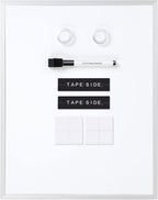 Amazon Basics Small Dry Erase Whiteboard, Magnetic Whiteboard with Marker and Magnets, 11"W x 14"H, Aluminum Frame