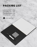Mehaving Small Dry Erase Board with Stand for Desk, Portable Reusable Desktop Notepad, 9.5 * 6.6in Memo White Board,Office Home Supplies Desk Accessories MH770 (Black)