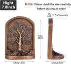 Large Vintage Tree of Life Bookends Set – 2 Non-Skid Heavy Bookends, Antique Bronze Finish Resin Decorative Bookends for Heavy Books, Office, Library, Bookshelf, Living Room, Housewarming Gift