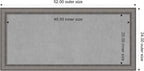 Amanti Art Grey Framed Magnetic Board 24x52 Oversize Vision Board for use with Magnets, 100% Metal Sheet to Display Items as Office Decor or for Home Organization in mudroom, Kitchen or Kids Room