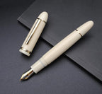 JINHAO X159 Fountain Pen (F Nib 0.5mm, Ivory White with Gold Clip)
