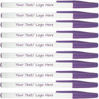 SyPen Personalized Stick Pens With your Custom Logo or Text-500 Pack Bulk-for Businesses, Parties, and Events, Custom Printed Slim Ballpoint Pens with Cap, Purple, Black Ink