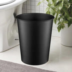 Monarch Abode Metal Bathroom Trash Can – Waste Basket for Bedroom, Office Desk, & Dorm, Handcrafted, Durable Decorative Black Small Trash Can Bathroom Garbage Bin Wastebasket