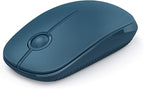 VssoPlor Wireless Mouse, 2.4G Slim Portable Computer Laptop Mouse with Nano Receiver Quiet Silent Optical Mice for Notebook, PC, Laptop, Computer-Sapphire Blue