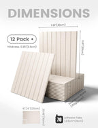 Fluxynara Large Felt Bulletin Board 48" x 36" Cork Board Alternative-12 Pack with 70 Safe Removable Adhesive Tabs, Cork Boards for Walls Cork Board for Home Office Classroom Pin Board (Oatmeal)