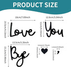 Wooden Love You Bye Sign Home Decor - Boho Farmhouse Wall Art Decor for Stylish Living Room, Hallway Entryway, Wall Decor Door Sign Gift for Your Family Lovers