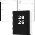 2026 Planner - Planner 2026 from January 2026 to December 2026 with 12 Monthly Tabs, Flexible Cover, Inner Pocket, 8.5" x 11", Black-A