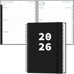 2026 Planner - Planner 2026 from January 2026 to December 2026 with 12 Monthly Tabs, Flexible Cover, Inner Pocket, 8.5" x 11", Black-A