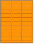 NextDayLabels - 8-1/2 x 11" Neon Color High Light Fluorescent Labels for Laser & Inkjet Printer (Orange Fluorescent, 1" x 2-5/8" - 30 Per Page | 3000 Labels)