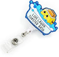 Generic Retractable Badge Holder with ID Clip - Acrylic Badge Accessory for Nurses, Office Workers, Teachers & Students