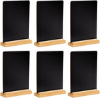 6 Pack Mini Chalkboard Signs with Stand for Table Decorations, Restaurant Food Display, Message Boards, Small Business, Wedding, Banquet, Coffee Shop (6 x 8 Inches)