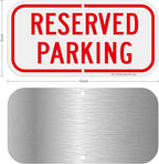 2 Pack Reserved Parking Signs,12x6Inch Aluminum Reserved Sign, UV Protected and Weatherproof, Durable Ink, Easy to Install and Read, Indoor/Outdoors Use