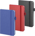 ONAVIA A6 Pocket Notebook Lined Journals, Small Journaling Notebooks, 160 Pages Hardcover Mini Notepad for Writing, Work, School and Note Taking with Pen Holder, 3.5" x 5.7", 3 Pack (Black+Red+Blue)