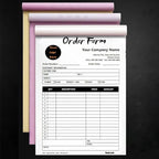 Personalized Invoice Book Custom 2 Part/3 Part Receipt Book Quote Estimate Order Forms Carbonless Form with Your Company Name Logo Address,2-10 Books (Style 10)