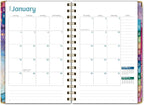 HARDCOVER 2026 Planner, 5.5"x8": 14 Months (November 2025 - December 2026), Daily Weekly Monthly Planner, Yearly Agenda, Bookmark, Pocket Folder and Sticky Note Set (Rainbow Gold Marble)