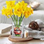 Vgrti The Horrors Persist But So Do I Acrylic Cosmetic Pencil Pen Holder Cup, Funny Dumpster Fire Pen Holder Cup, Raccoon Lover Gift for Women Men, Mental Health Gifts for Women Colleague Boss Teacher