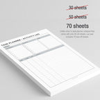 Task Planner & Tracker 8.5 x 11 Tear-Off 70 Sheet Planner Pad – Project Organizer with Time Log, Top Priority, Follow-Up – Notepad for Home & Office (White, Classic, 2 Pack)